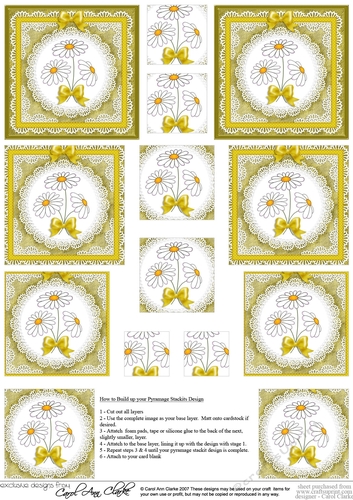 Denim & Daisies Pyramage sheet