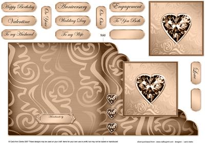 Elegant Flourish Cut and Fold Corner Card