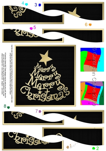 Merry Christmas Tree Wavy Spiral Side Stacker