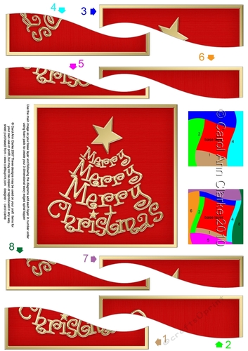 Merry Christmas Tree Wavy Spiral Side Stacker