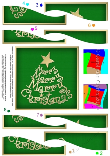 Merry Christmas Tree Wavy Spiral Side Stacker