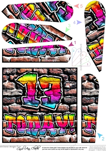 Graffiti 13 TODAY Fan Pyramage Topper