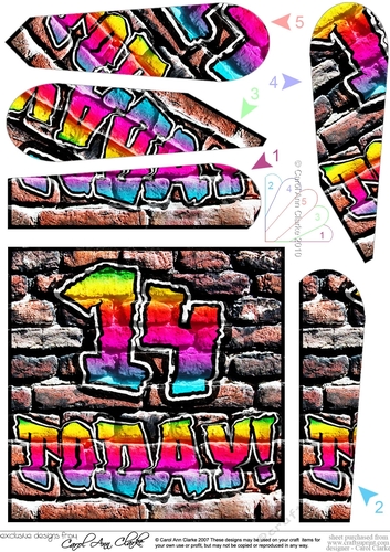 Graffiti 14 TODAY Fan Pyramage Topper