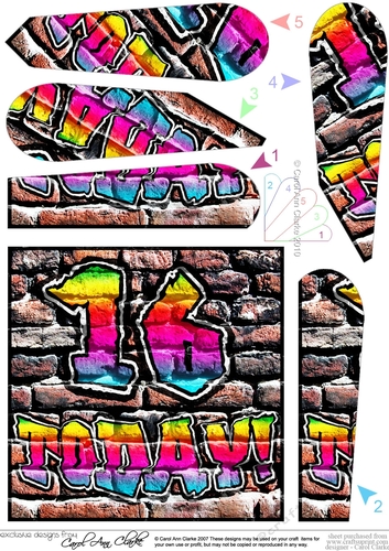 Graffiti 16 TODAY Fan Pyramage Topper