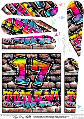 Graffiti 17 TODAY Fan Pyramage Topper