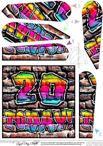 Graffiti 20 TODAY Fan Pyramage Topper