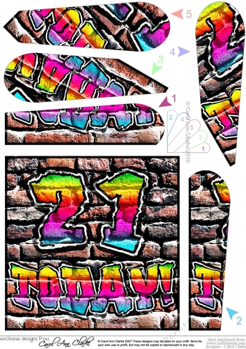 Graffiti 21 TODAY Fan Pyramage Topper
