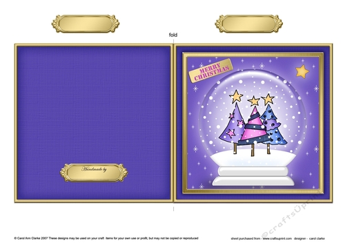 Christmas Trees - Snowglobe Quick Cut and Fold Card