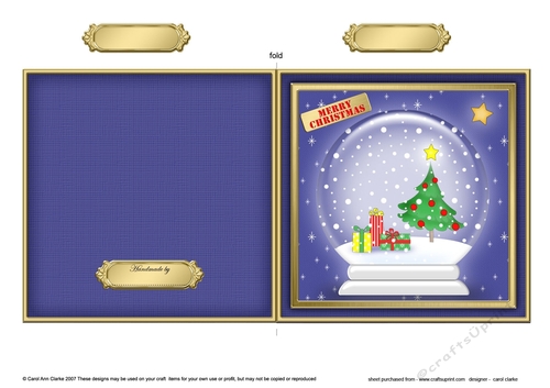 Christmas Tree - Snowglobe Quick Cut and Fold Card