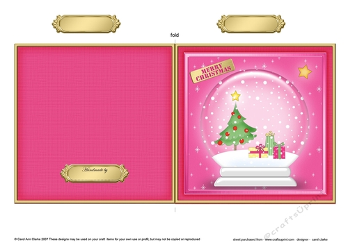 Christmas Tree - Snowglobe Quick Cut and Fold Card
