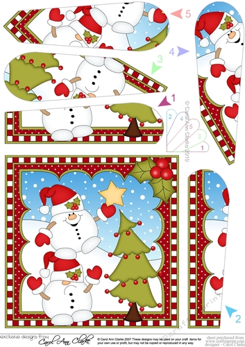 Christmas Snowball Sam Fan Pyramage Topper