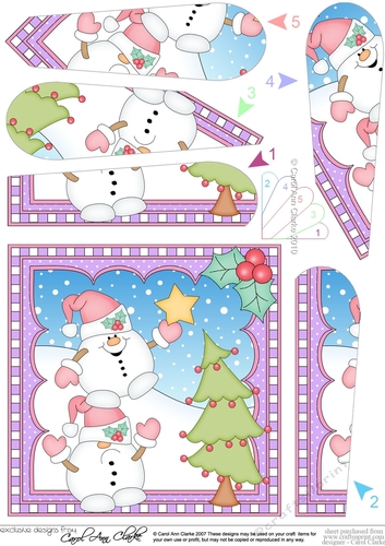 Christmas Snowball Sam Fan Pyramage Topper