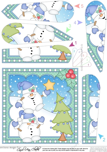 Christmas Snowball Sam Fan Pyramage Topper