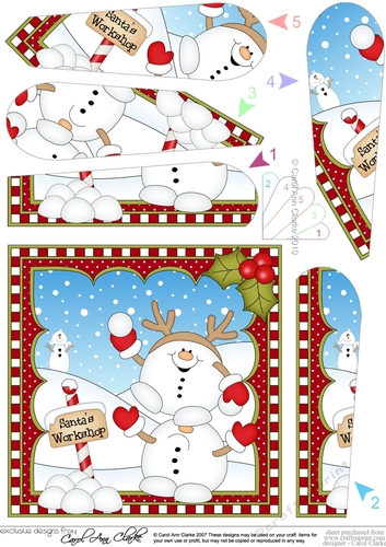 Christmas Snowball Sam Fan Pyramage Topper