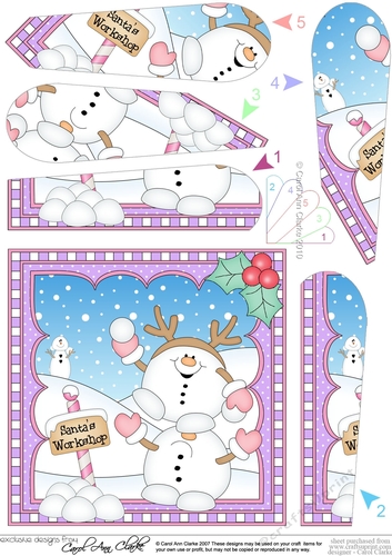 Christmas Snowball Sam Fan Pyramage Topper