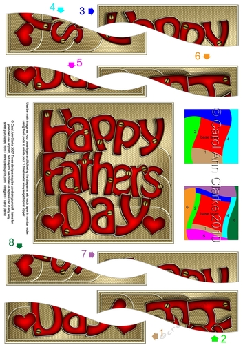 HAPPY FATHERS DAY Wavy Spiral Side Stacker