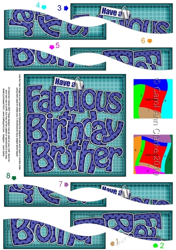 Happy Birthday BROTHER Wavy Spiral Side Stacker