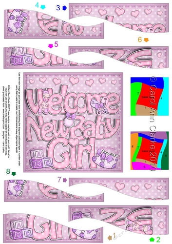 NEW BABY GIRL Wavy Spiral Side Stacker