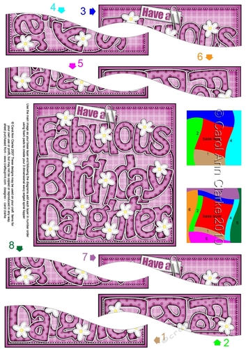 Happy Birthday DAUGHTER Wavy Spiral Side Stacker