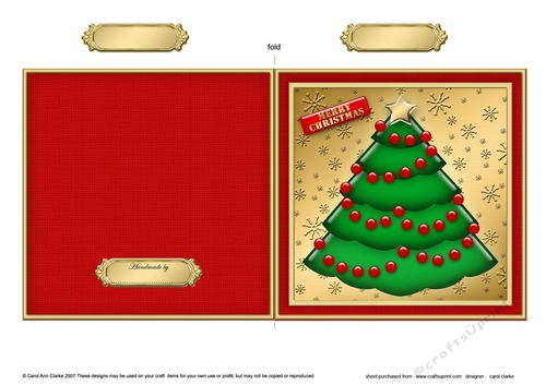 Christmas Tree Quick Cut and Fold Card  