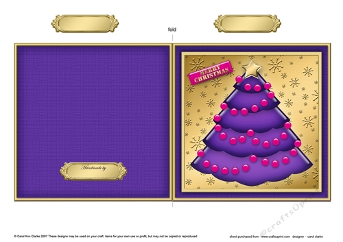 Christmas Tree Quick Cut and Fold Card  