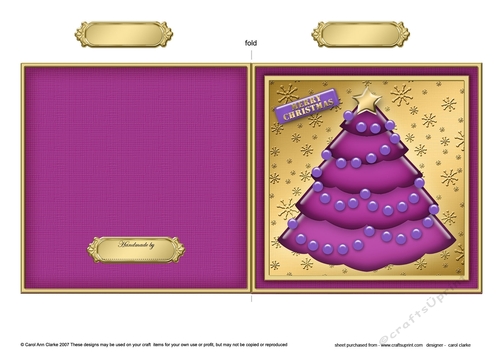 Christmas Tree Quick Cut and Fold Card  