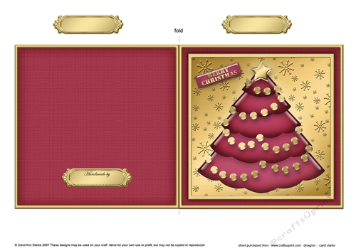 Christmas Tree Quick Cut and Fold Card  