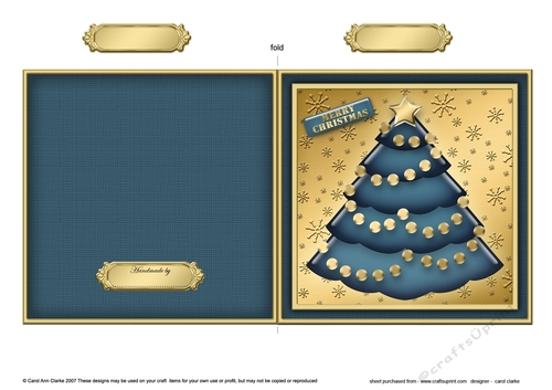 Christmas Tree Quick Cut and Fold Card  