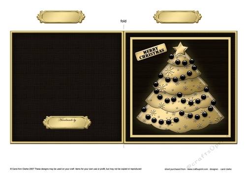 Christmas Tree Quick Cut and Fold Card  