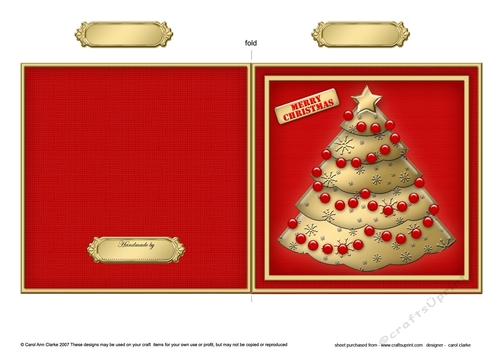 Christmas Tree Quick Cut and Fold Card  