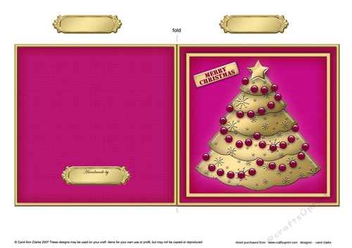 Christmas Tree Quick Cut and Fold Card  