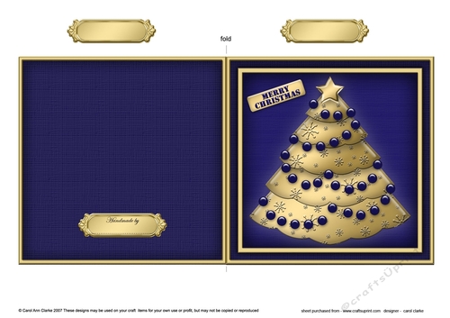 Christmas Tree Quick Cut and Fold Card  