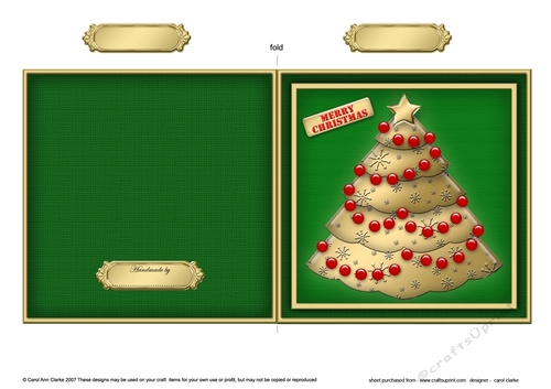 Christmas Tree Quick Cut and Fold Card  