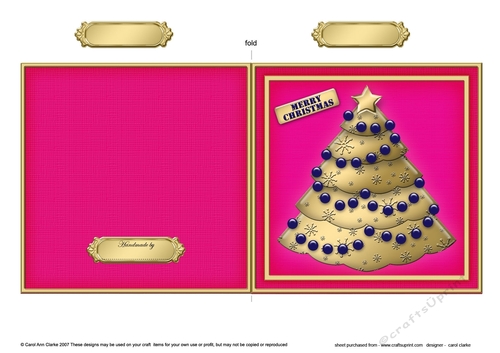 Christmas Tree Quick Cut and Fold Card  