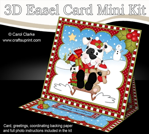 3D Easel Card Mini Kit - Little Spotty Dog
