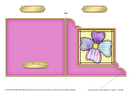 Patchwork Petals - Cut and Fold Corner Card  