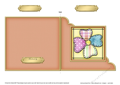 Patchwork Petals - Cut and Fold Corner Card  