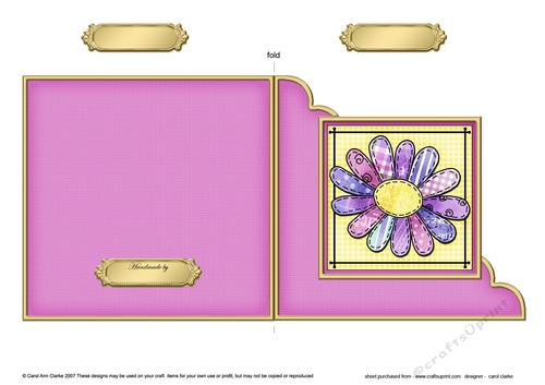 Patchwork Petals - Cut and Fold Corner Card  