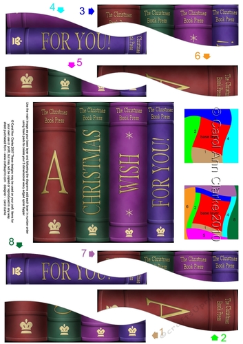 Merry Christmas Books Wavy Spiral Side Stacker