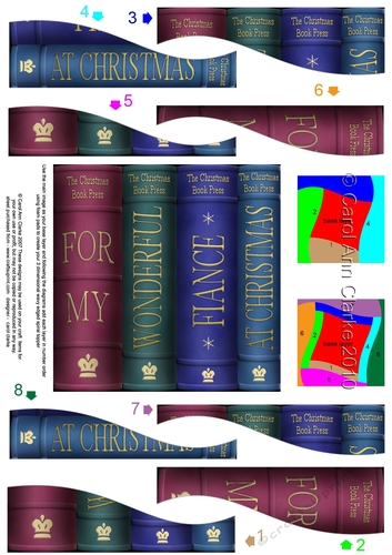 Merry Christmas Books Wavy Spiral Side Stacker