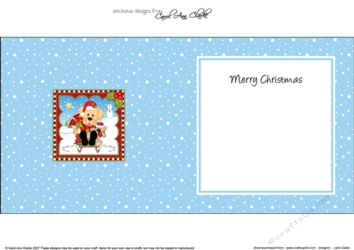 Christmas square landscape insert - Little Golden Labrador Dog