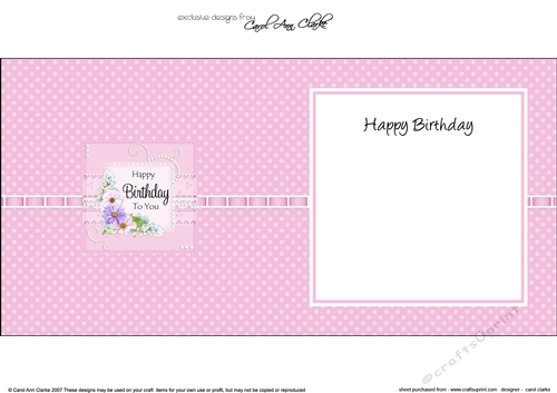 A Touch of Elegance Birthday Flowers Pearls and Lace square landscape insert