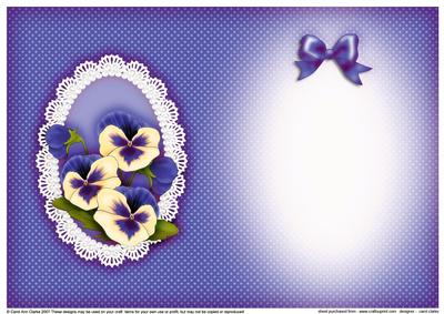 Pansy, Lace and Pearls Matching Insert A5 Portrait