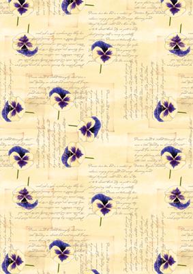 Pansy, Lace and Pearls Matching Backing Paper