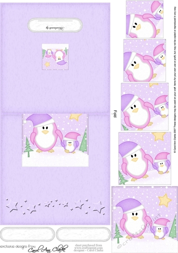 Cute Christmas Penguin Felties No-Hole Over the Edge & spiral pyramid