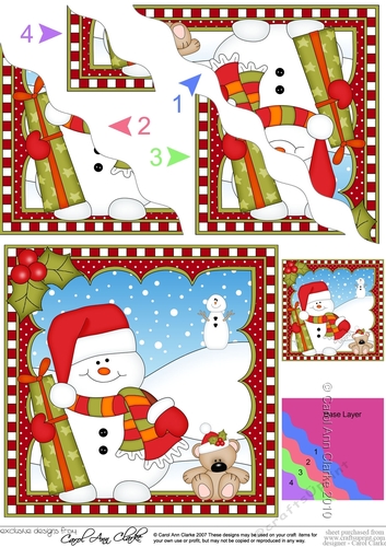 Christmas Wavey Corner Stacker Snowman Oli