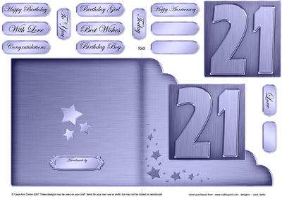 21st Metallic Age Cut and Fold Corner Card
