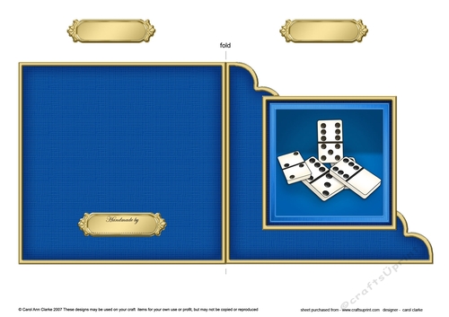 Dominoes Quick Cut and Fold Corner Card 