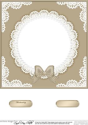 8 x 8 Pearls and Lace Card Front