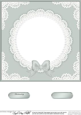 8 x 8 Pearls and Lace Card Front